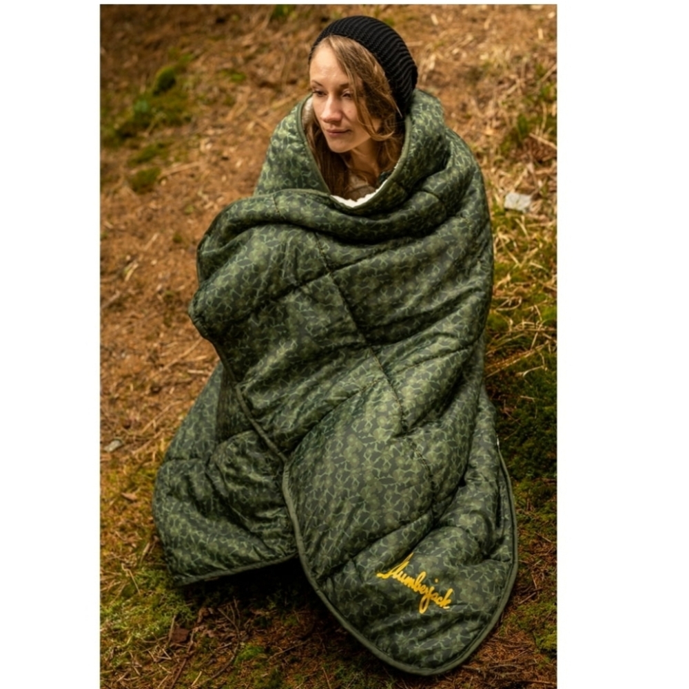 Slumberjack Western Wood Sherpa Blanket Outdoor/Indoor